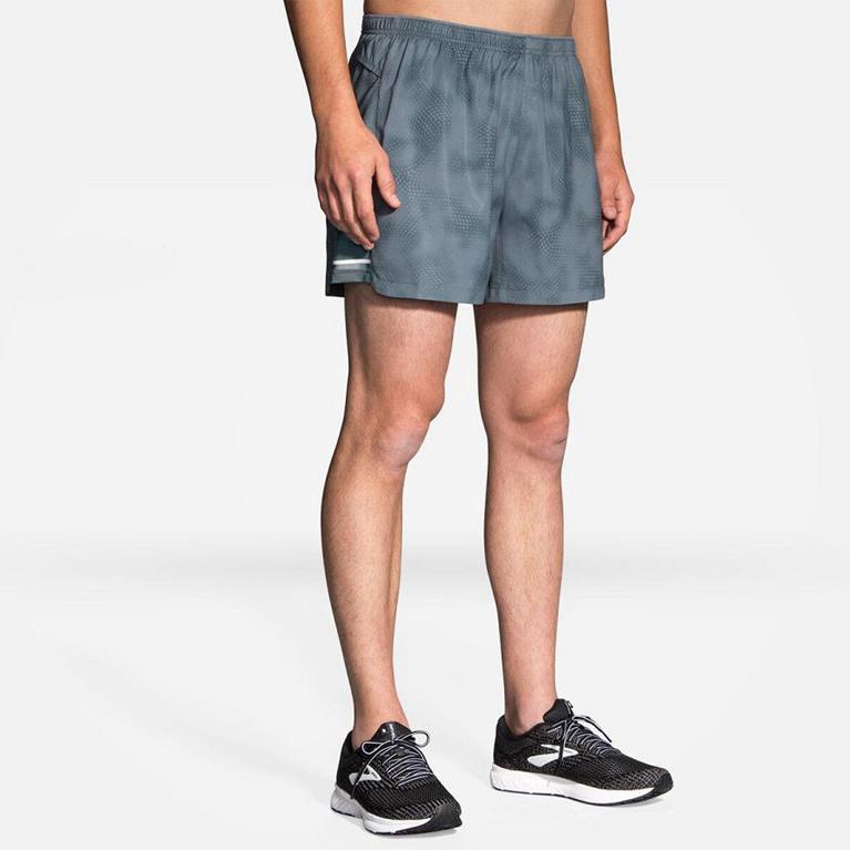 Brooks Sherpa 5 Running Shorts - Men's - Grey (13649-FCEW)